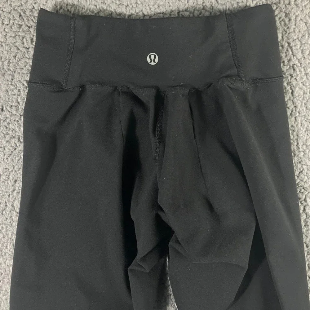 Lululemon Wunder Under High Rise Leggings Size 10 Black Luxtreme